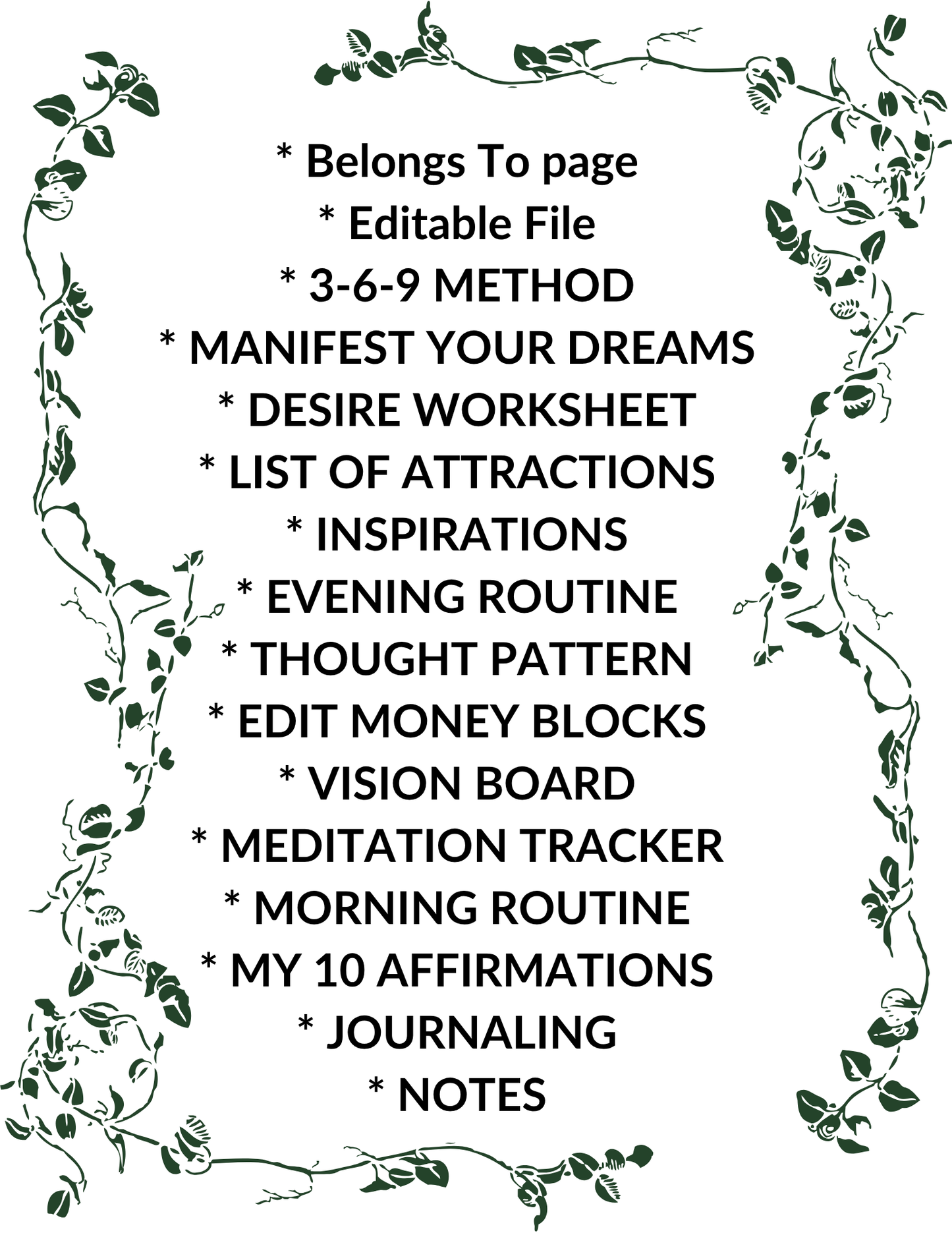 Digital Manifestation Journal – Manifest Your Dreams with Daily Prompts & Intentions