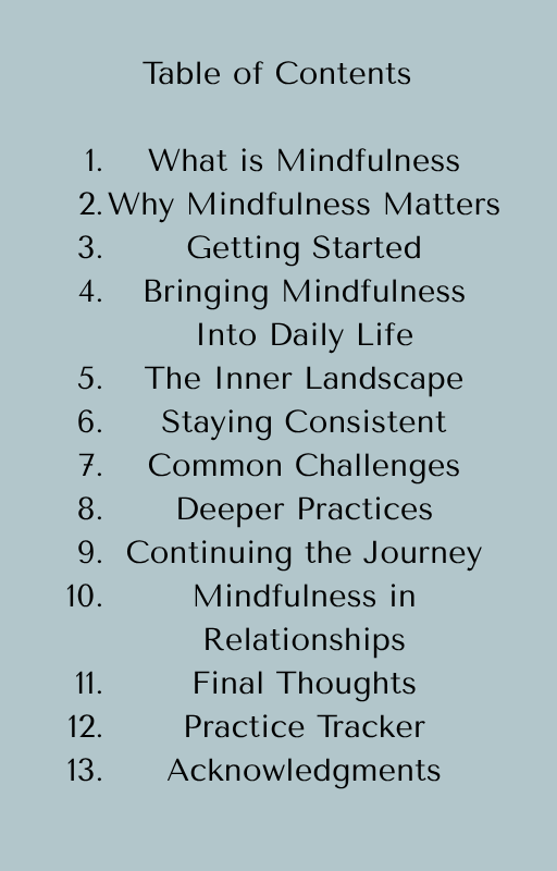A Gentle Guide to Mindfulness for Beginners – Digital eBook for Inner Peace & Presence